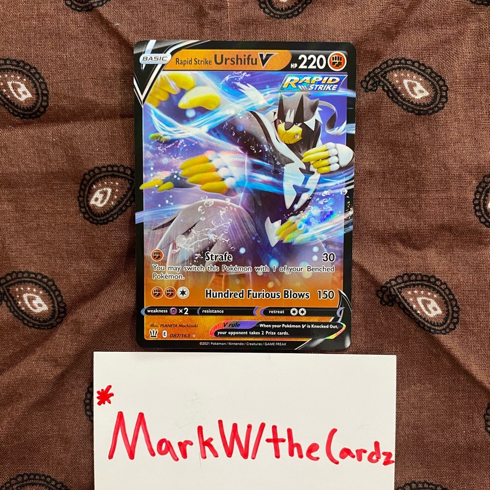 Single Strike Urshifu V 087 122/192 Pokemon Battle Styles Full Art